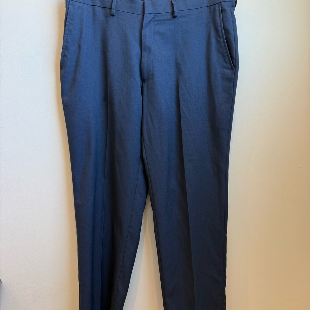 Haggar Men's Classic Blue Dress Trousers